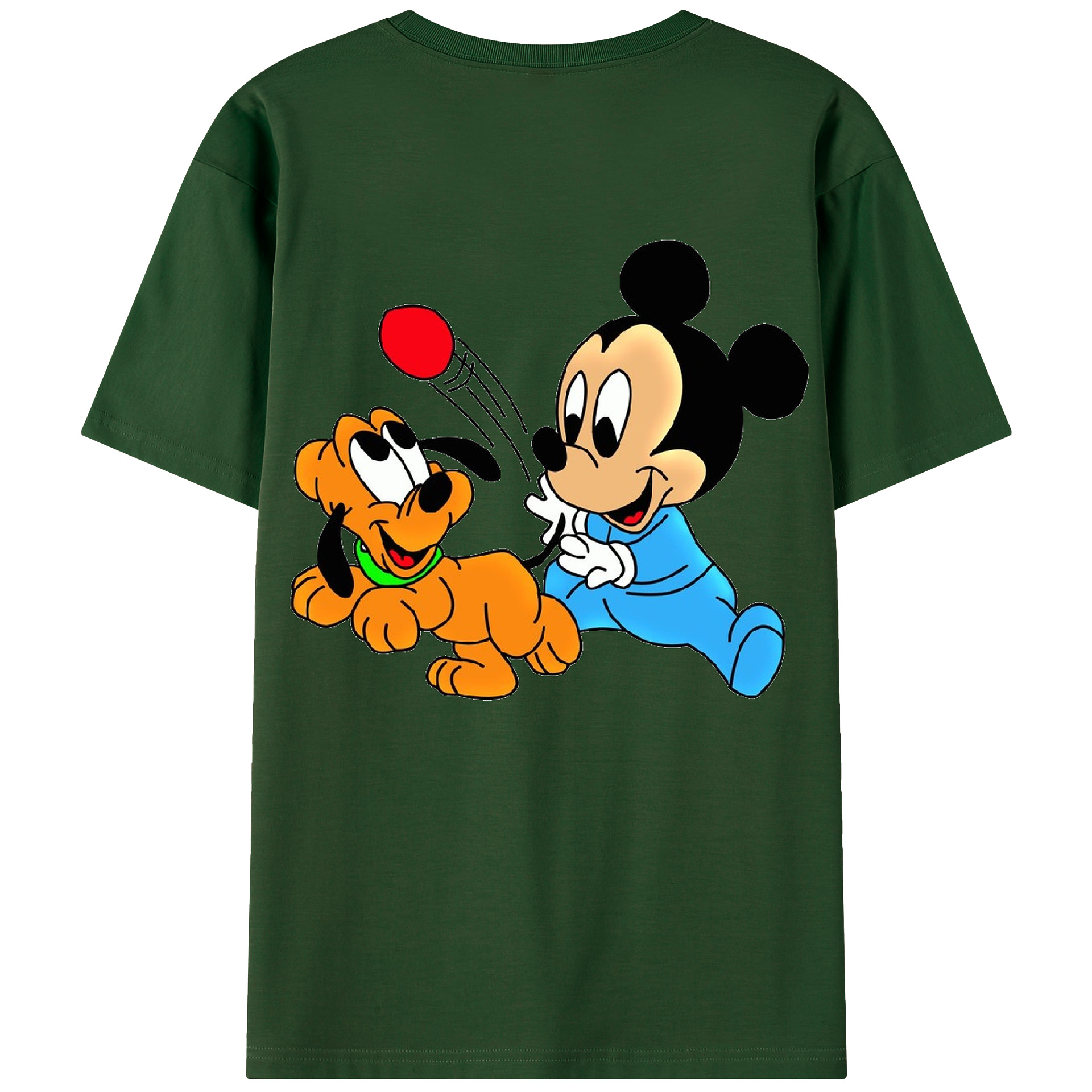 （画像用） ミッキーマウス Mickey Mouse 綿100％半袖Tシャツ（背面プリント）